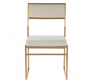 White & Gold Dining Chair