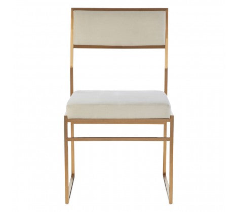 White & Gold Dining Chair