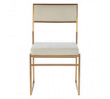 White & Gold Dining Chair