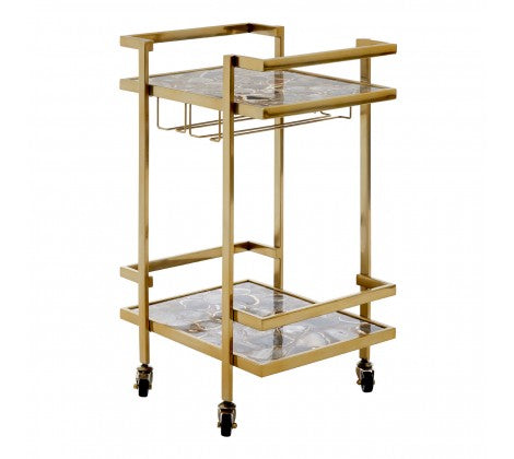 Gold Framed Drinks Trolley