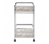 White & Silver Drinks Trolley