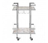 White & Silver Drinks Trolley