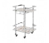 White & Silver Drinks Trolley