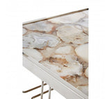 White & Silver Drinks Trolley