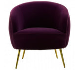 Purple Velvet Armchair