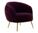 Purple Velvet Armchair