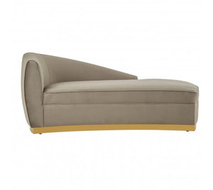 Grey Velvet Chaise Longue