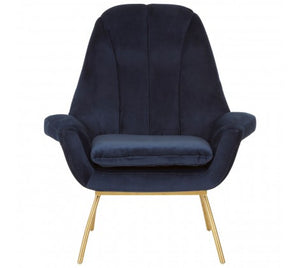 Blue Velvet Statement Chair