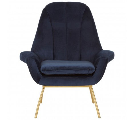 Blue Velvet Statement Chair