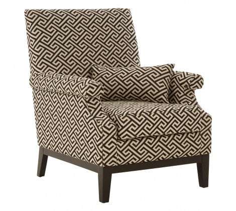 Patterned Black & Beige Armchair