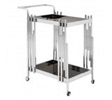 Art Deco Silver & Black Drinks Trolley