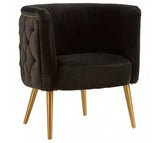 Black And Gold Chesterfield Chair