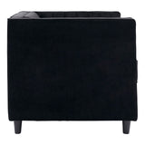 Black Velvet Arm Chair