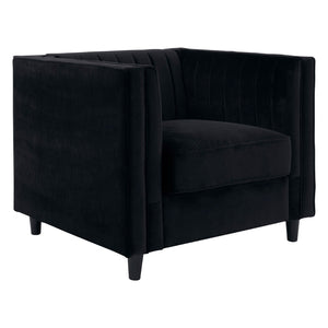 Black Velvet Chair 