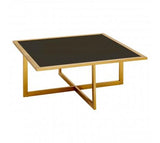 Black and Gold Glass Coffee Table