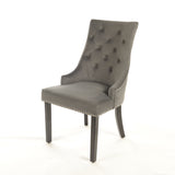 Dark Grey Velvet with Knocker Dining Chair