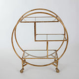 Gold Gilt Leaf Metal Drinks Trolley