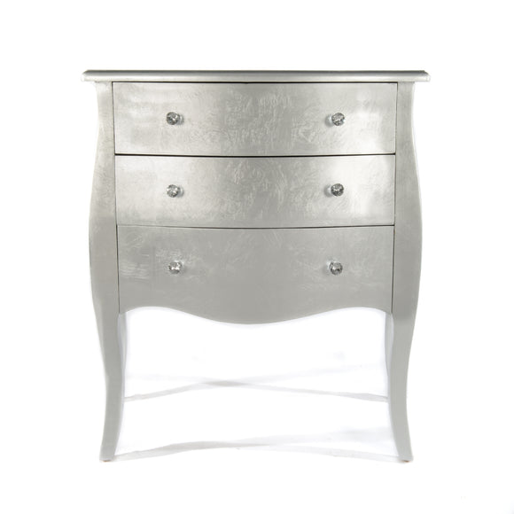 Silver Bombe Chest of Drawers