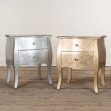 Silver Gilt Leaf Bedside Cabinet