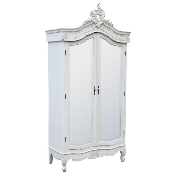 French Style White Double Wardrobe