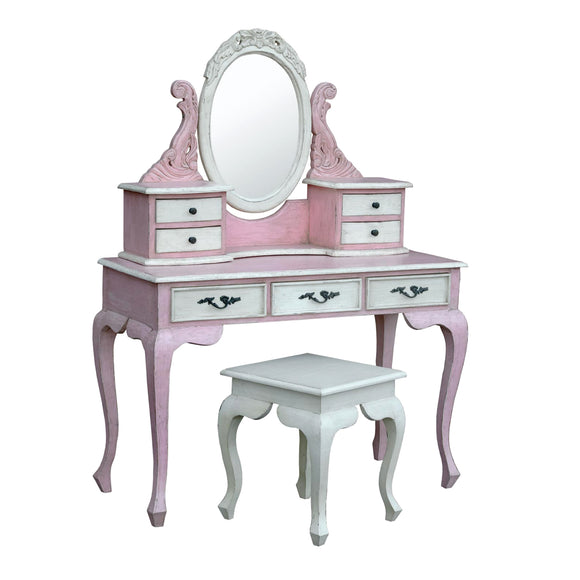 Pink & White Dressing Table