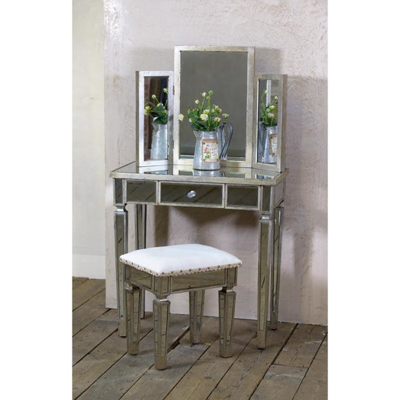 Mirrored Dressing Table Set