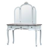 White Dressing Table with Triple Mirror