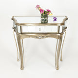 Small Mirrored Champagne Console/Dressing Table