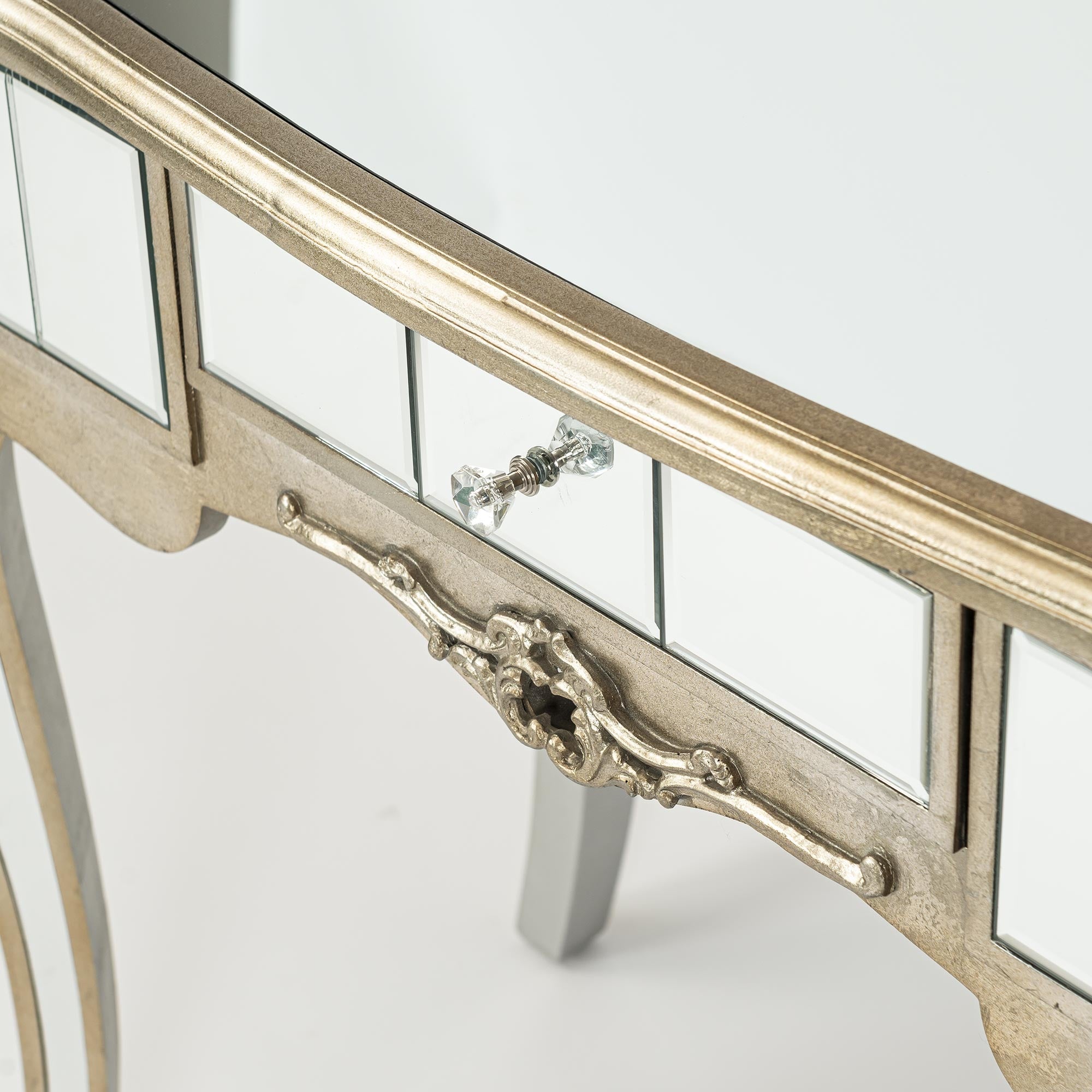 Mirrored Champagne Console/Dressing Table  Chic Furnishings Ltd