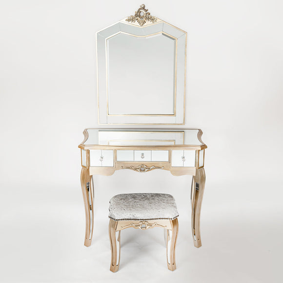 Champagne Mirrored Dressing Table Set