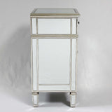 One Door Mirrored Bedside Cabinet