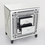 Crystal Mirrored Bedside Cabinet